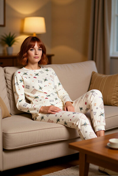 PayBuy Γυναικείο σετ πιτζάμες από βαμβακερό θέμα την Πρωτοχρονιά Λειτουργικό, ανθεκτικό, ποιοτικό, άνετο και αισθητικό