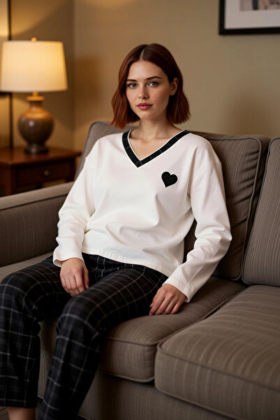 PayBuy Γυναικείο καρό σετ πιτζάμες με λαιμόκοψη σε σχήμα V Λειτουργικό, ανθεκ...