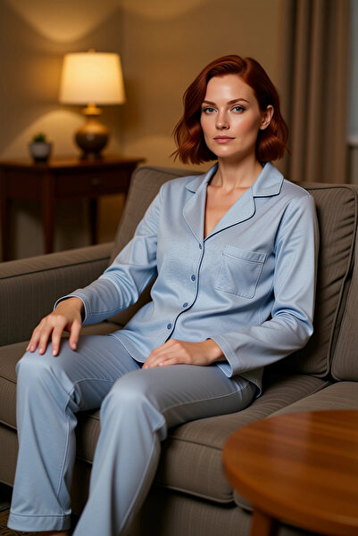 PayBuy Set de pijamale cu guler cămașă în carouri pentru femei Funcțional Durabil Calitate Confortabil Estetic