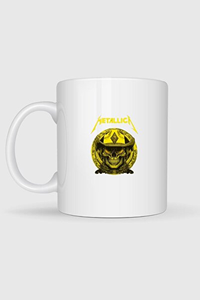 Bahriyeli Collection Metallica Rock Skull Printed Mug Cup