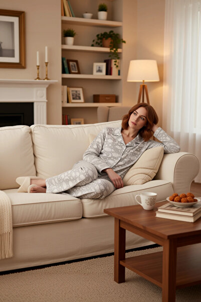 PayBuy Floral Pattern Shirt Collar Pajama Set Women's Functional Durable Quality Comfortable Sports