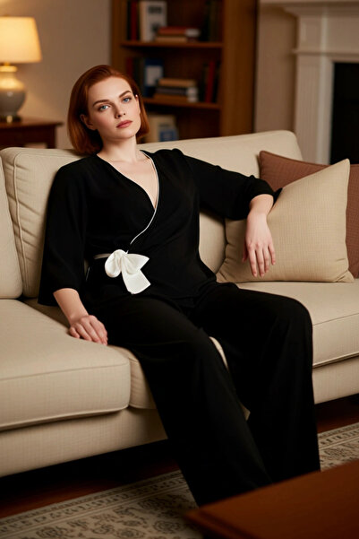 PayBuy Γυναικείο σετ πιτζάμες διπλό πέτο με γιακά βισκόζης Λειτουργικό, ανθεκτικό, ποιοτικό, άνετο, αισθητικό και κομψό