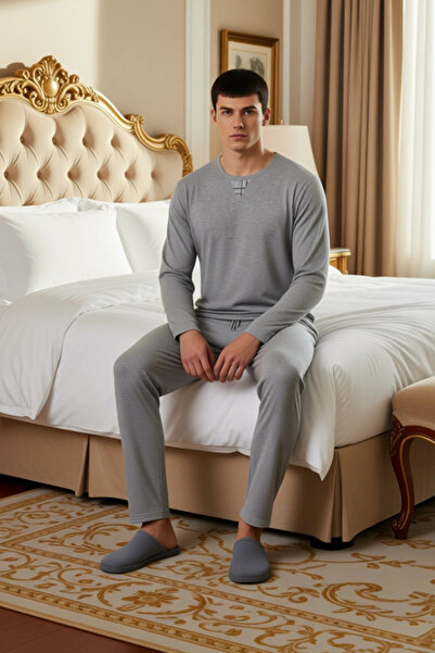 PayBuy Men's Waffle Textured Home Wear Set Functional Durable Quality Comfortable Aesthetic Modern