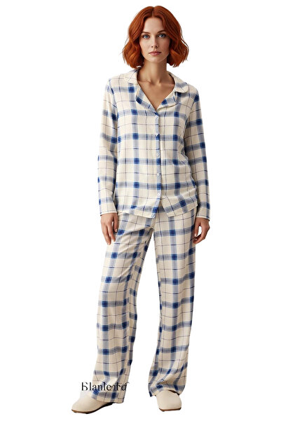 PayBuy Set de pijamale din viscoză în carouri pentru femei Funcțional Durabil Calitate Confortabil Estetic Premium
