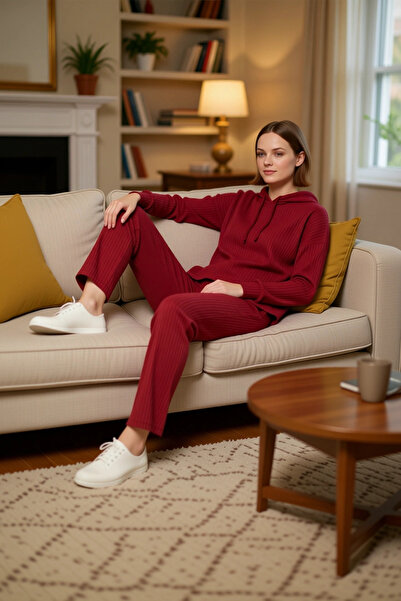 PayBuy Set lounge pentru femei cu glugă material reiat Funcțional Durabil Cal...