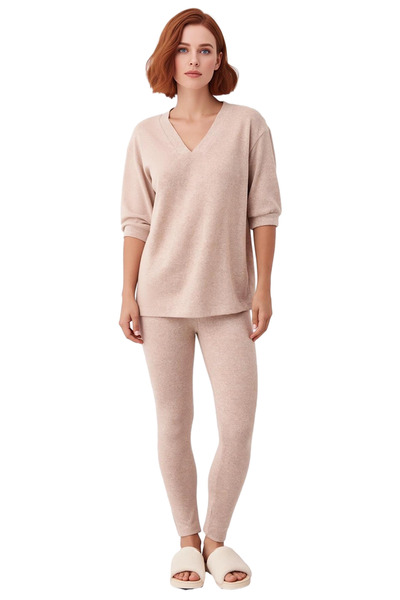 PayBuy Women's Soft V-Neck Long Sleeve Pajama Set Functional Durable Quality Comfortable Modern