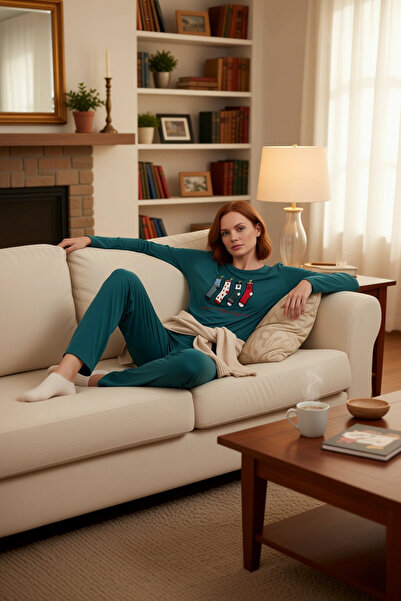 PayBuy Γυναικείο Σετ Πιτζάμες με Κέντημα με Μακρυμάνικο Λαιμόκοψη Λειτουργικό...