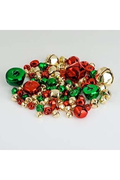 SHOPIENS Set Clopotei de Craciun de Diferite Culori & Marimi - 100 buc