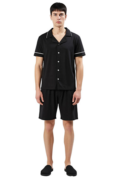 PayBuy Ανδρικό σετ πιτζάμες με κοντό μανίκι με λαιμόκοψη, λειτουργικό, ανθεκτικό, ποιοτικό, άνετο και casual