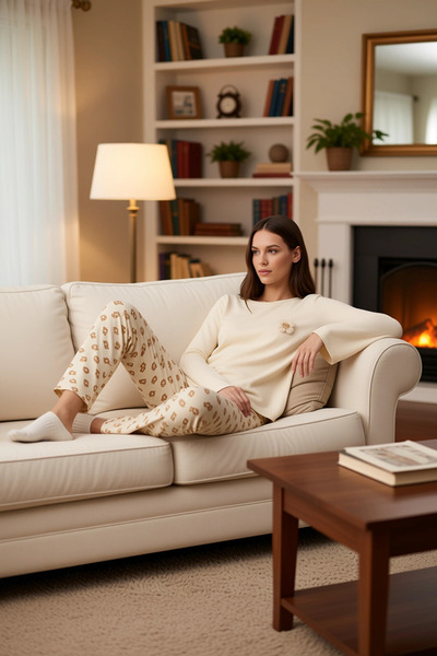 PayBuy Γυναικείο σετ πιτζάμες Teddy Bear Waffle Λειτουργικό, ανθεκτικό, ποιοτ...