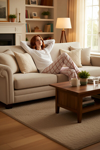 PayBuy Ženska pidžama od Karirano delova, dugi rukavi, funkcionalna, izdržlji...