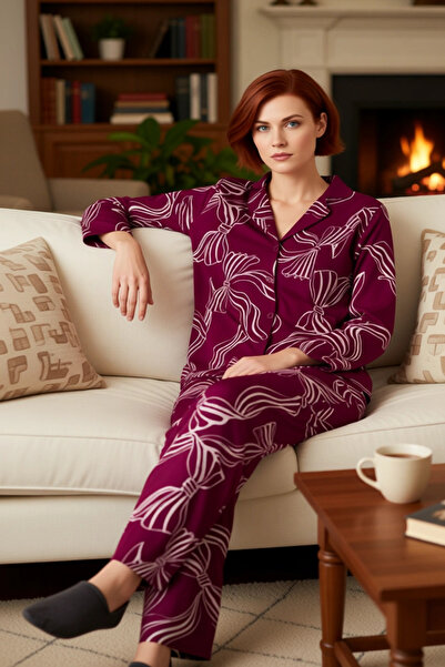 PayBuy Set de pijamale pentru femei din viscoză cu model de tigru, cu guler, ...