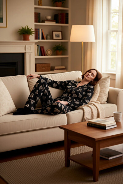 PayBuy Γυναικείο σετ πιτζάμες με σχέδιο καρδιάς Λειτουργικό ανθεκτικό και ποι...