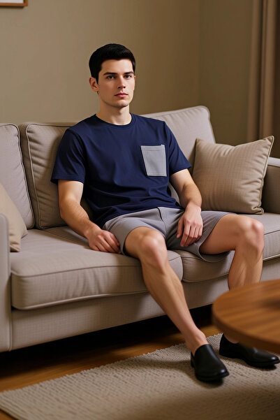 PayBuy Men's Waffle Textured Crew Neck Pajama Set Functional Durable Quality Comfortable Stylish