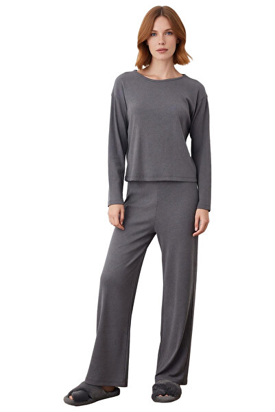 PayBuy Women's Corded Fabric Knitted Relaxed Fit Lounge Set Functional Durable Quality Comfortable Casual