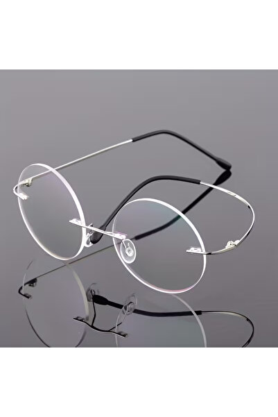Singularis Yuvarlak Faset Çerçevesiz Metal Gözlük – Retro Model High Quality