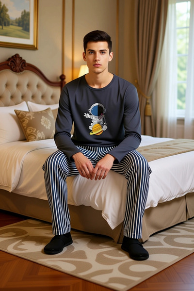 PayBuy Long Sleeve Astronaut Printed Pajama Set Women Functional Durable Quality Comfortable Stylish