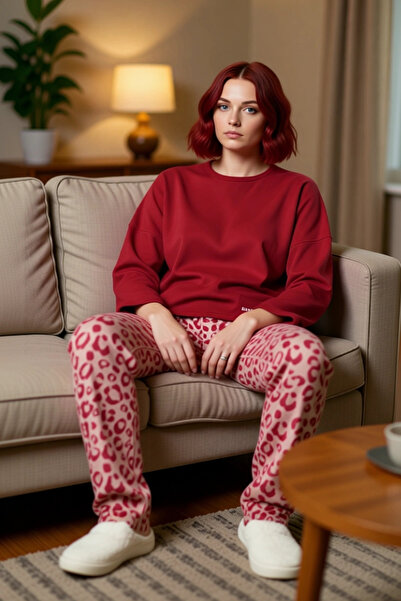 PayBuy Set de pijamale din lână imprimeu leopard pentru femei Funcțional Durabil Calitate Confortabil Estetic Elegant