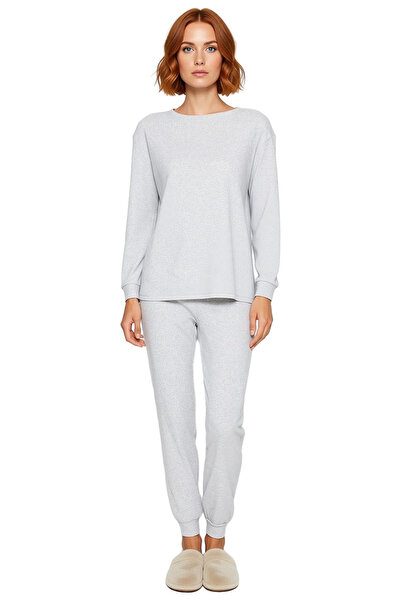 PayBuy Women's Corded Fabric Wide Fit Knitted Pajama Set Functional Durable Quality Comfortable Casual