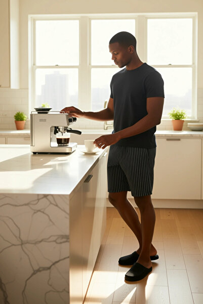 PayBuy Men's Striped Pajama Set Crew Neck Short Sleeve Functional Durable Quality Modern