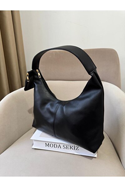 Moda Sekiz Women's Faux Leather Baguette Model Wallet Shoulder Bag with Accessories