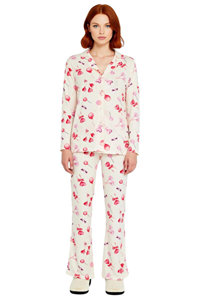 PayBuy Women's Heart Patterned Pajama Set Functional Durable Quality Comfortable Aesthetic Premium Stylish