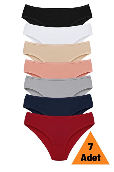 Aybome 7-Piece Cotton Slip Panties Stretch Fabric Flexible Soft Economical Set