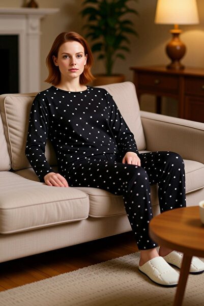 PayBuy Set de pijamale guler rotund cu model de inimă pentru femei Funcțional...