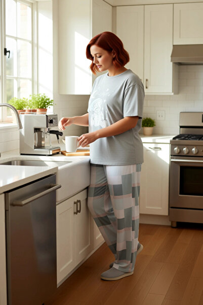 PayBuy Women's Teddy Bear Printed Crew Neck Pajama Set Functional Durable Quality Comfortable Stylish