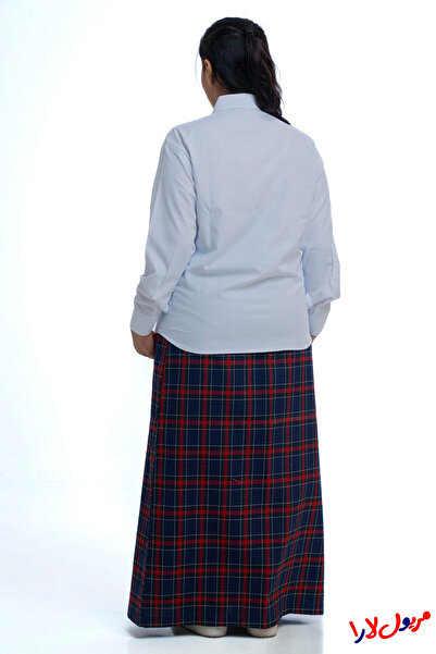 maryool lara navy blue checkered skirt