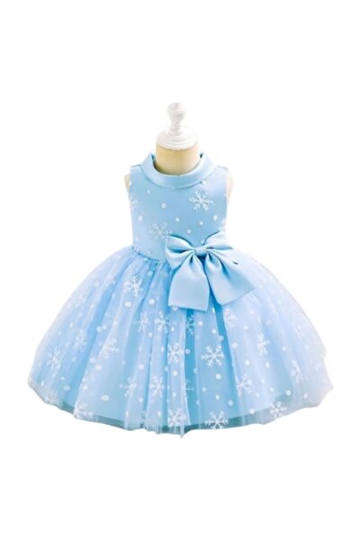 OEM Elegant blue dress with bow for girls (5 years)