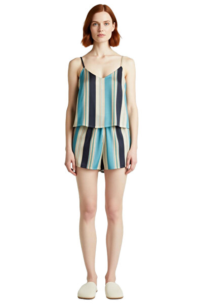 PayBuy Women's Striped V-Neck Thin Strap Viscose Pajama Set Functional Durable Quality Comfortable