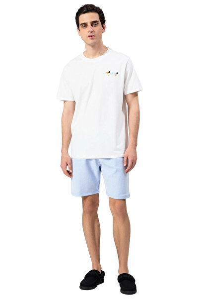 PayBuy Ανδρικό σετ πιτζάμες με κοντό μανίκι με κέντημα σκύλου, λειτουργικό, ανθεκτικό, κομψό