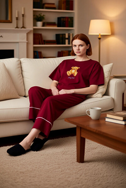 PayBuy Women's Ayicik Printed Wide Leg Pajama Set Functional Durable Quality Comfortable Modern