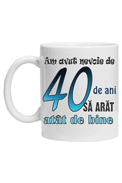 CRD PRINT Personalized mug with print 'It took me 40 years to look this good', White, Ceramic, 330 ml
