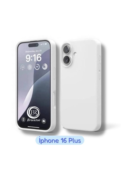 Bruntoo BR Apple iPhone 16 Plus Compatible Case Soft Silicone Velvet Launch C...