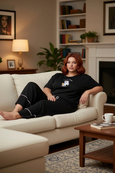 PayBuy Women's Ayicik Printed Wide Leg Pajama Set Functional Durable Quality Comfortable Modern