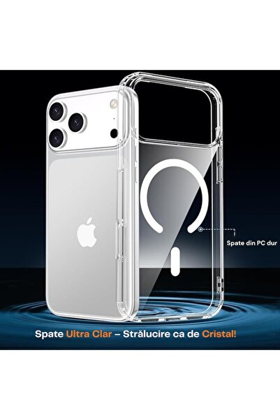 GYZA Premium Transparent MagSafe Case for iPhone 17 Pro Max - Shock Protection, 36 N52 Magnets