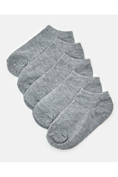 REDTAG Boys Grey Ankle Length Socks Set (3 Pairs)