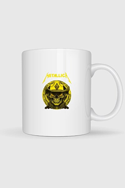 Bahriyeli Collection Metallica Rock Skull Printed Mug Cup