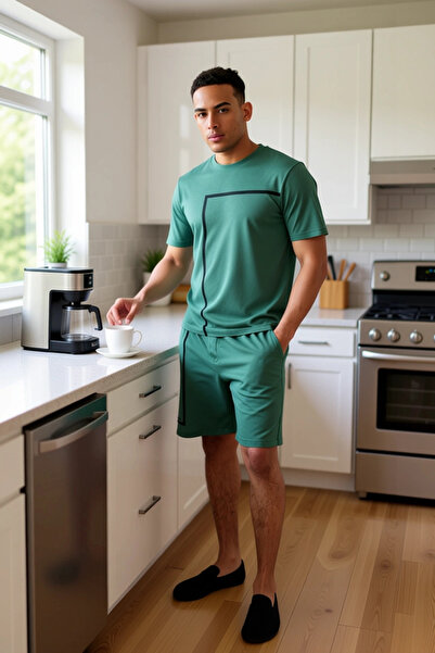 PayBuy Men's Crew Neck Printed Home Wear Team Functional Durable Quality Comfortable Modern