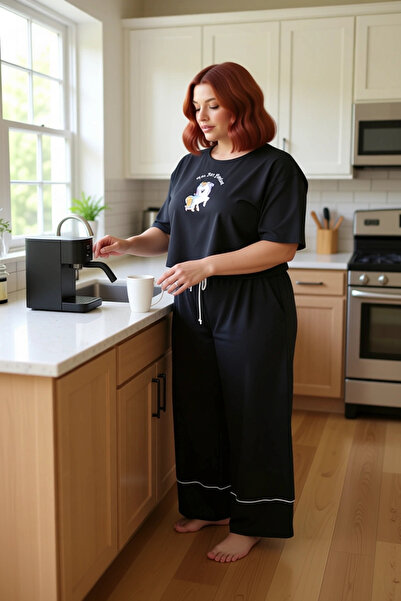 PayBuy Women's Ayicik Printed Wide Leg Pajama Set Functional Durable Quality Comfortable Modern