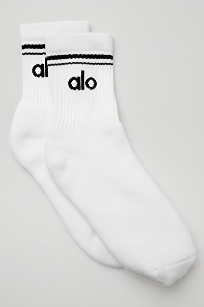 Alo Yoga 3pcs Pure Cotton Socks - Suitable for both men and women. Mid-calf length. Anti-slip