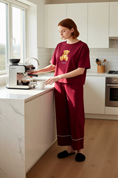 PayBuy Women's Ayicik Printed Wide Leg Pajama Set Functional Durable Quality Comfortable Modern