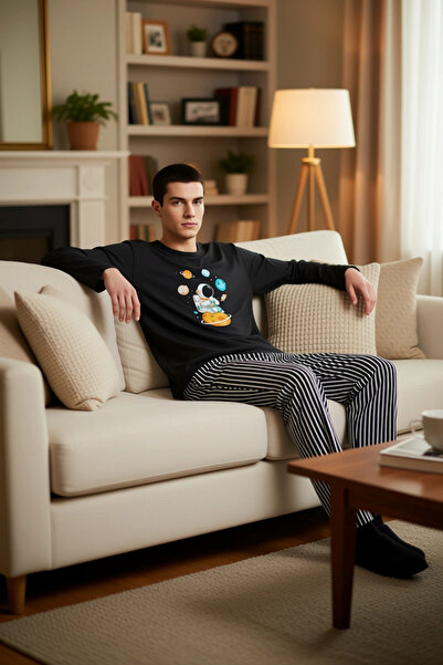 PayBuy Long Sleeve Astronaut Printed Pajama Set Women Functional Durable Quality Comfortable Stylish