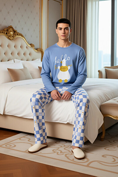 PayBuy Γυναικείο μακρυμάνικο σετ πιτζάμες Duck με τύπωμα με λαιμόκοψη, λειτουργικό, ανθεκτικό, κομψό