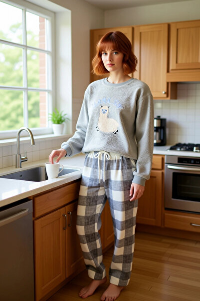 PayBuy Women's Wellsoft Lama Printed Pajama Set Functional Durable Quality Comfortable Aesthetic Stylish