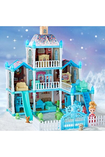 woopie Dollhouse – 3-Story, 191-Piece Set with Glow-in-the-Dark Decorations & Accessories
