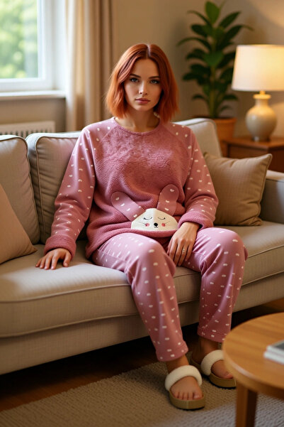 PayBuy Set de pijamale din lână cu detaliu de iepure drăguț pentru femei Funcțional Durabil Calitate Confortabil Elegant