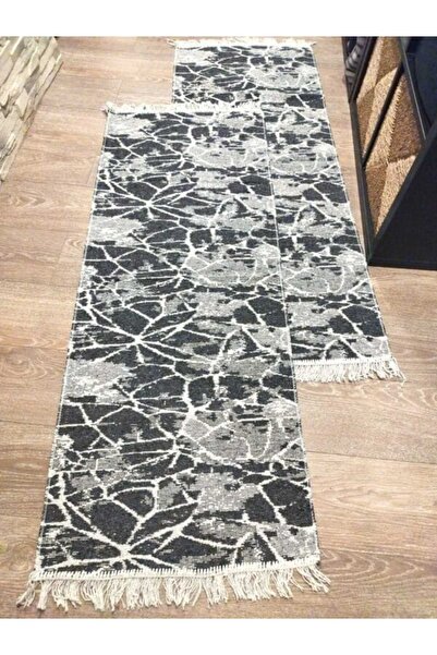OEM 1+1 Rugs, 60 x 150 cm, Gray Geometric 3